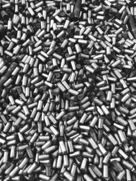 Dozens of steel pins