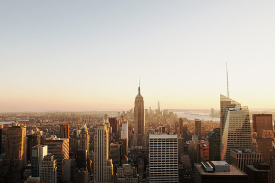 Cityscape of New York and the Empire State Building