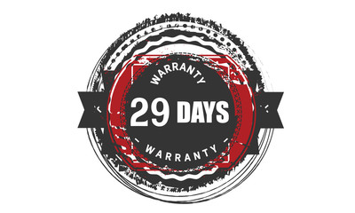 Fototapeta premium 29 days warranty icon vintage rubber stamp guarantee