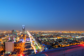 Naklejka na ściany i meble Riyadh Skyline Night View #10