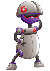 Cute cartoon Robot isolated on a white background