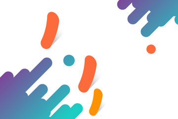 Colorful modern style abstract graphic background with composition from various rounded shapes