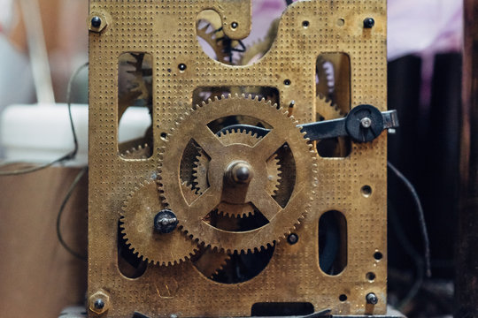 Cogwheel on an old clock