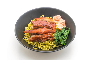 roasted duck with vegetable noodles