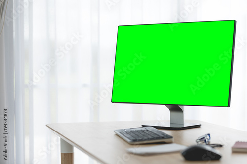 Workspace Background With Desktop Pc And Office Accessories Desktop Pc And Office Accessories