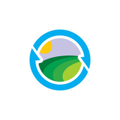 Nature Sync Logo Icon Design