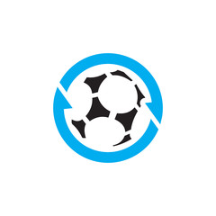 Obraz premium Soccer Sync Logo Icon Design