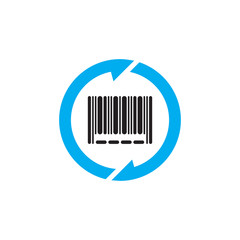 Barcode Sync Logo Icon Design