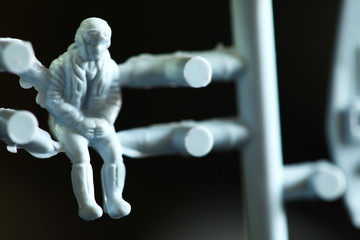 Plastic model of pilot scene.