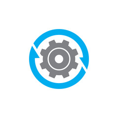 Gear Sync Logo Icon Design