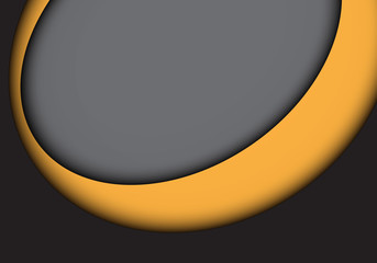 Abstract yellow curve line on gray blank space design modern futuristic background vector illustration. 