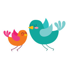beautiful flying birds lovely animal vector illustration