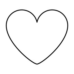 heart love romantic passion icon image vector illustration thin line