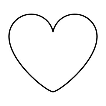 heart love romantic passion icon image vector illustration thin line