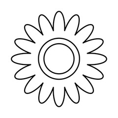 flower decoration ornament natural image vector illustration thin line