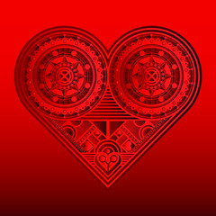 Ornate Poker Heart