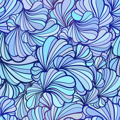 Abstract floral petals vector seamless pattern