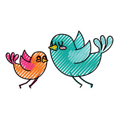 beautiful flying birds lovely animal vector illustration drawing image