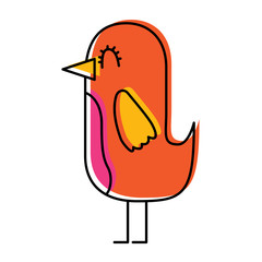 cute cartoon bird animal beauty vector illustration vector illustration