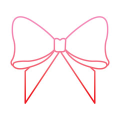 pink bow ribbon decoration design vector illustration degrade color line