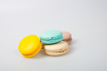 macarons or colorful macarons on a background.