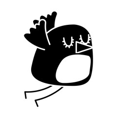 cute cartoon bird animal beauty vector illustration vector illustration black and white design
