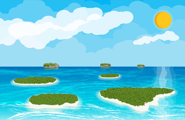 Fototapeta na wymiar Landscape of islands and beach.