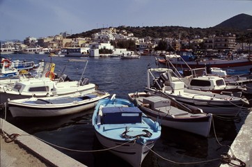 Fototapeta na wymiar Port d'Elounda, île de Crète