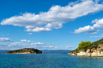 Amazing scenery by the sea in Sithonia, Chalkidiki, Greece