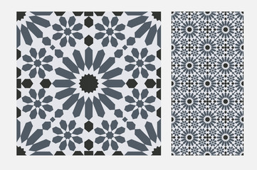 vintage tiles patterns antique seamless design in Vector illustration