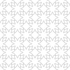 Gray on white geometric ornament. Seamless pattern