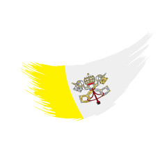 Obraz premium Vatican flag, vector illustration