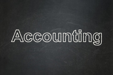 Banking concept: text Accounting on Black chalkboard background