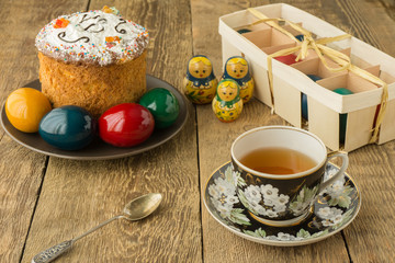 Festive table, laid for Easter