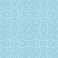 Light blue geometric ornament. Seamless pattern