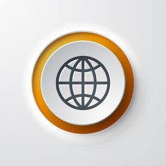 icône bouton monde planète