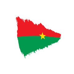 Burkina Faso flag, vector illustration