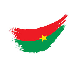 Burkina Faso flag, vector illustration