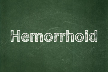 Fototapeta premium Health concept: text Hemorrhoid on Green chalkboard background