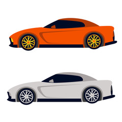 Obraz na płótnie Canvas car sport vector illustration flat style profile