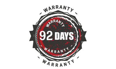 Fototapeta na wymiar 92 days warranty icon vintage rubber stamp guarantee