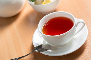 morning tea on the table