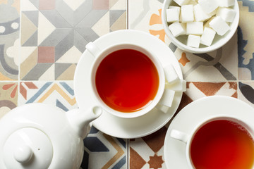 morning tea on the table