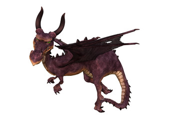 Fototapeta premium 3D renderowania Fantasy Dragon na białym tle