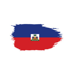 Obraz premium Haiti flag, vector illustration