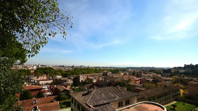 Rome cityscape seen from Janiculum promenade, Italy