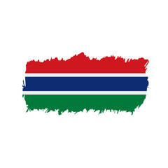 Gambia flag, vector illustration
