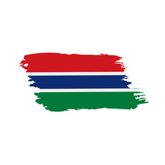 Gambia flag, vector illustration