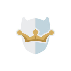 King Shield Logo Icon Design