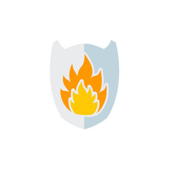 Fire Shield Logo Icon Design